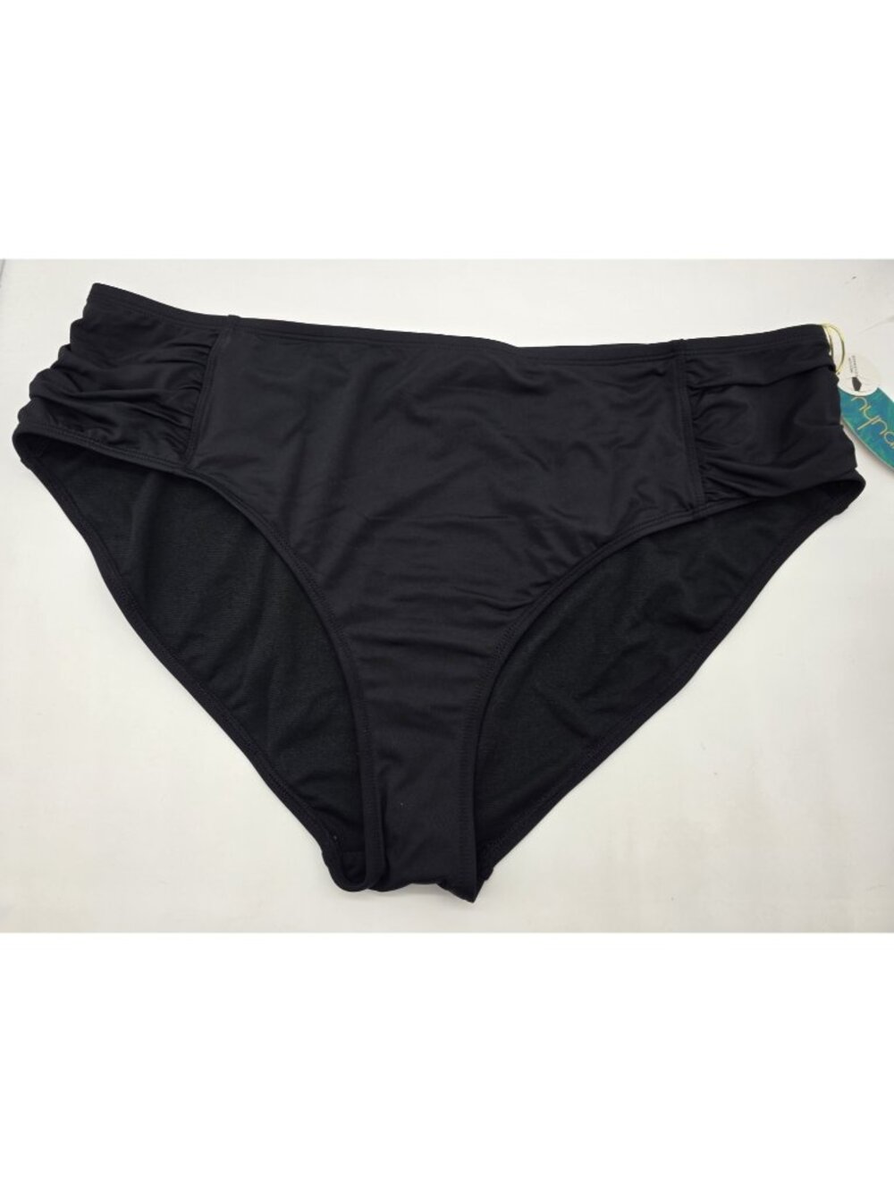 Mynah Womens Bikini Bottom Size XXL Black Swimsuit Swim Medium Coverage